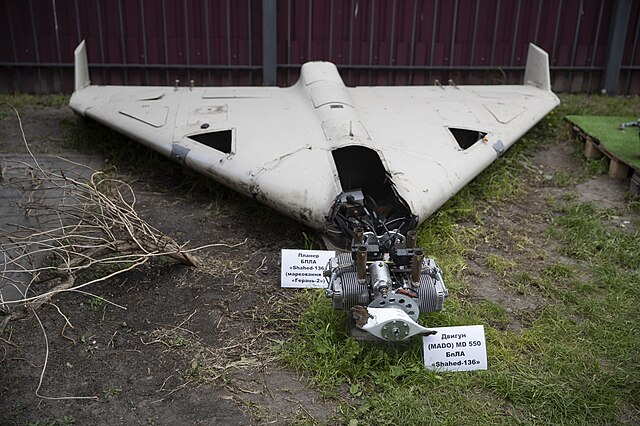 Remains of Shahed 136 and its engine in Kyiv Scientific Research Institute of Forensic Expertise